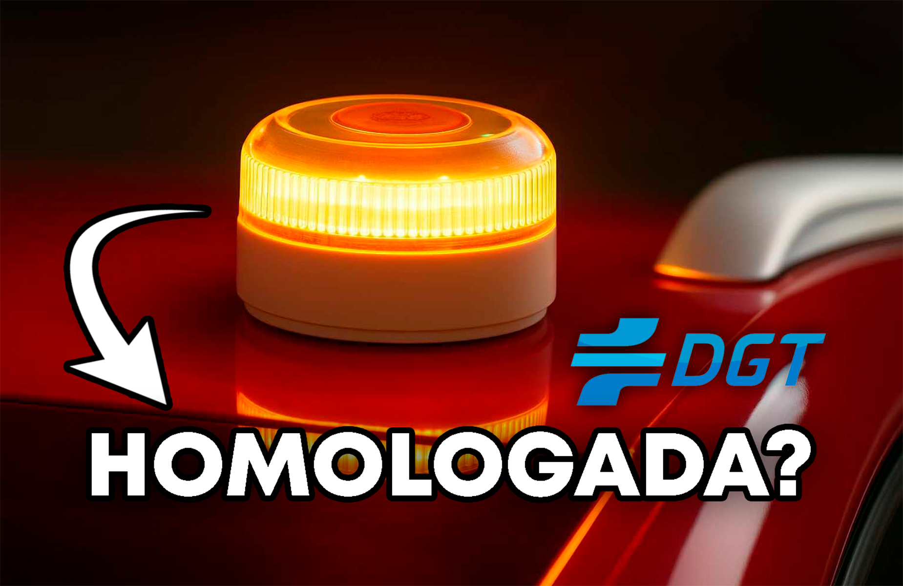 Farol V16 em funcionamento