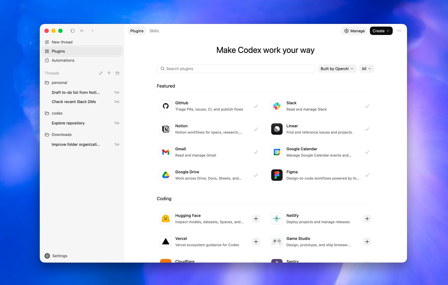 plugins de codex