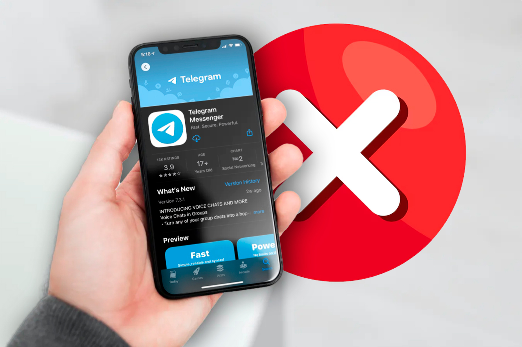 Telegram eliminada de Apple Store